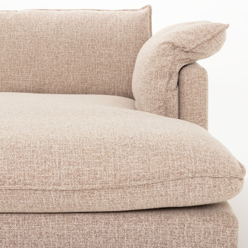 Zoey Right Hand Facing Chaise Sofa, Brown