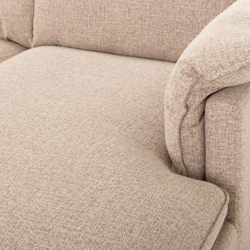 Zoey Right Hand Facing Chaise Sofa, Brown
