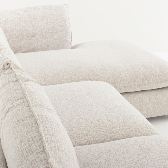 Zoey Right Hand Facing Chaise Sofa, Natural