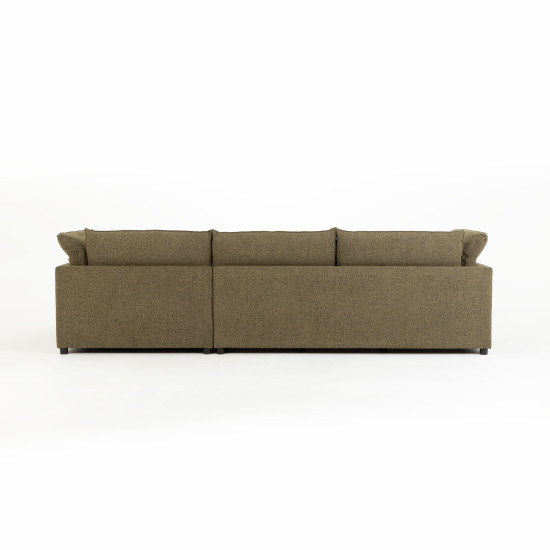Zoey Right Hand Facing Chaise Sofa, Green
