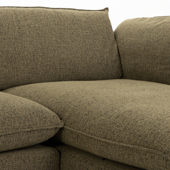 Zoey Right Hand Facing Chaise Sofa, Green