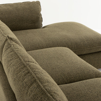 Zoey Right Hand Facing Chaise Sofa, Green