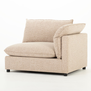 Zoey Modular 1.5 Seater Right Hand Facing Sofa, Brown