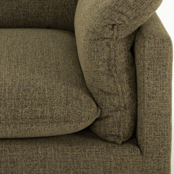 Zoey Modular 1.5 Seater Right Hand Facing Sofa, Green